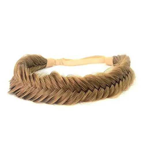 Wide Fishtail Braided Headband Elastic Stretch Hairpiece - Image 38