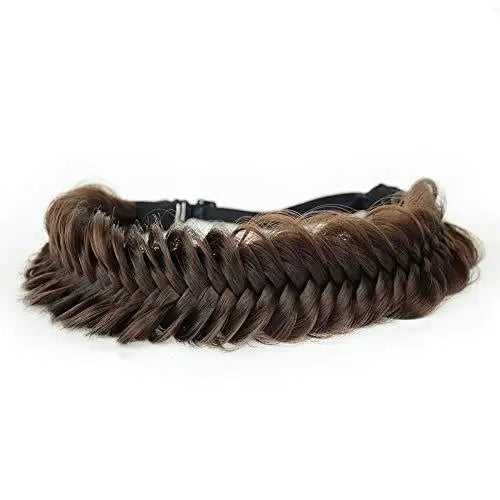 Wide Fishtail Braided Headband Elastic Stretch Hairpiece - Image 40