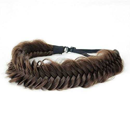 Wide Fishtail Braided Headband Elastic Stretch Hairpiece - Image 43