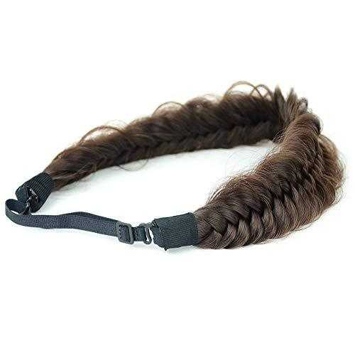 Wide Fishtail Braided Headband Elastic Stretch Hairpiece - Image 44