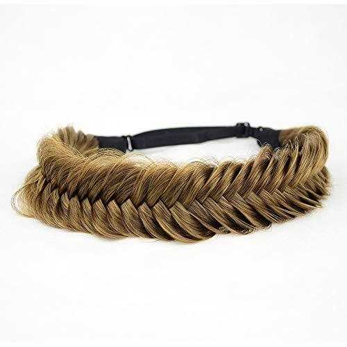 Wide Fishtail Braided Headband Elastic Stretch Hairpiece - Image 45