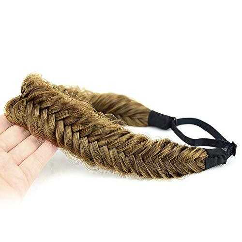 Wide Fishtail Braided Headband Elastic Stretch Hairpiece - Image 46