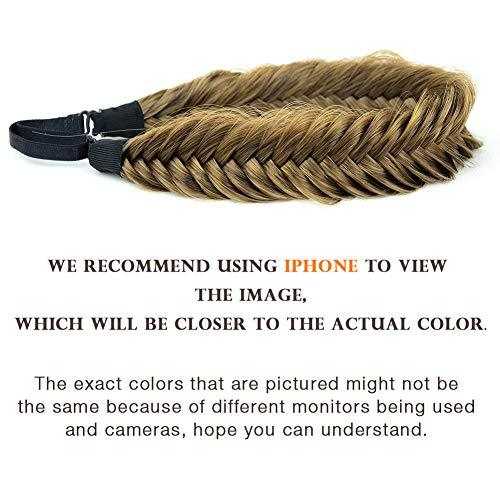 Wide Fishtail Braided Headband Elastic Stretch Hairpiece - Image 47