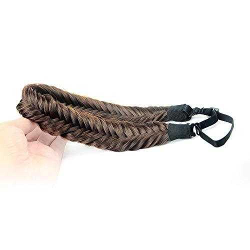 Wide Fishtail Braided Headband Elastic Stretch Hairpiece - Image 49
