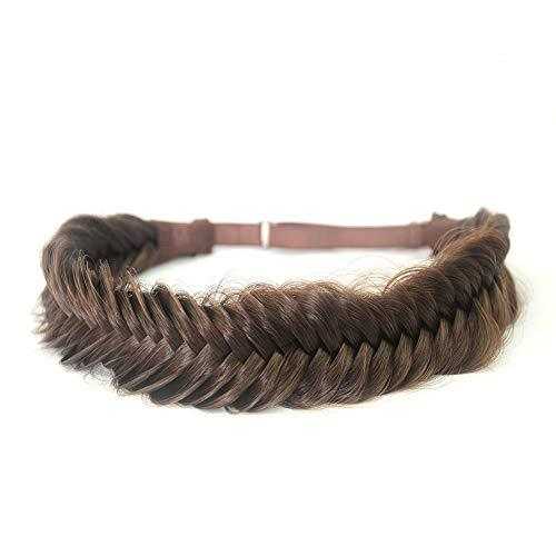 Wide Fishtail Braided Headband Elastic Stretch Hairpiece - Image 52