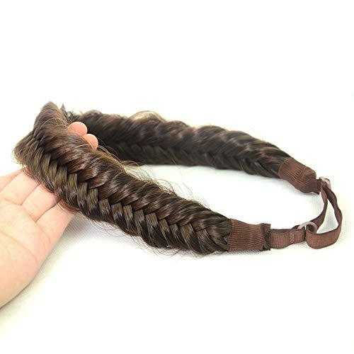 Wide Fishtail Braided Headband Elastic Stretch Hairpiece - Image 53