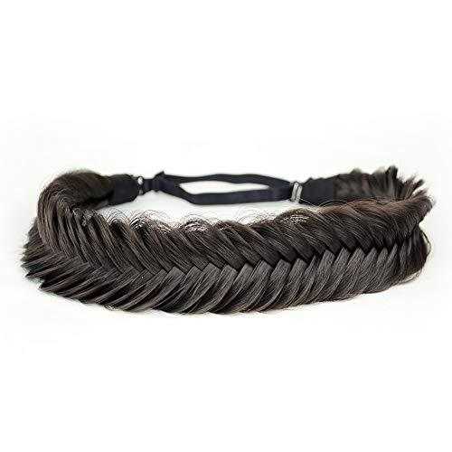 Wide Fishtail Braided Headband Elastic Stretch Hairpiece - Image 57