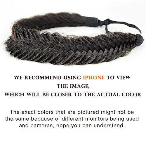 Wide Fishtail Braided Headband Elastic Stretch Hairpiece - Image 59