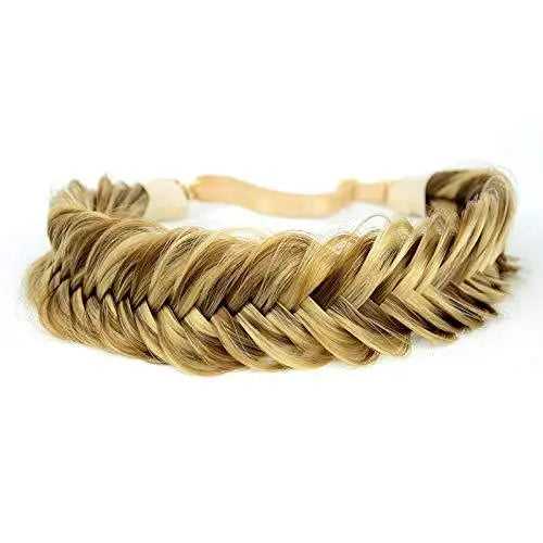 Wide Fishtail Braided Headband Elastic Stretch Hairpiece - Image 6