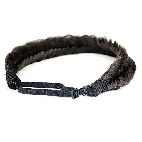 Wide Fishtail Braided Headband Elastic Stretch Hairpiece - Image 60