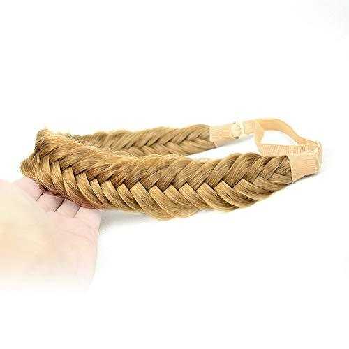 Wide Fishtail Braided Headband Elastic Stretch Hairpiece - Image 61