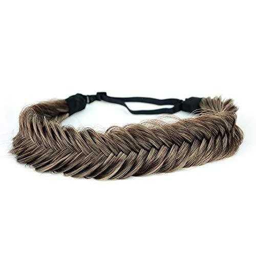 Wide Fishtail Braided Headband Elastic Stretch Hairpiece - Image 65