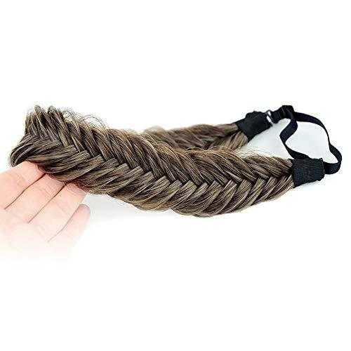Wide Fishtail Braided Headband Elastic Stretch Hairpiece - Image 66