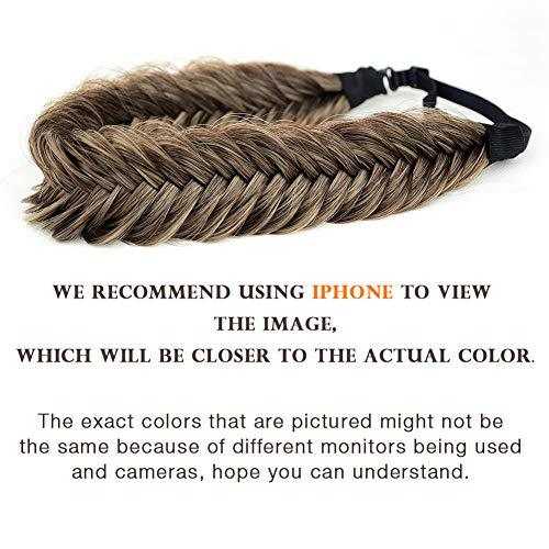 Wide Fishtail Braided Headband Elastic Stretch Hairpiece - Image 67